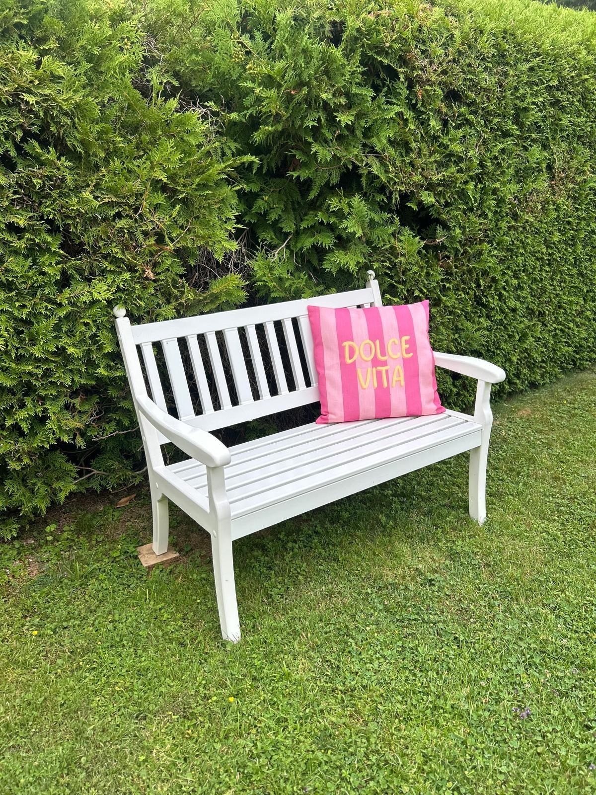 Gartenbank der Pension Wiegele